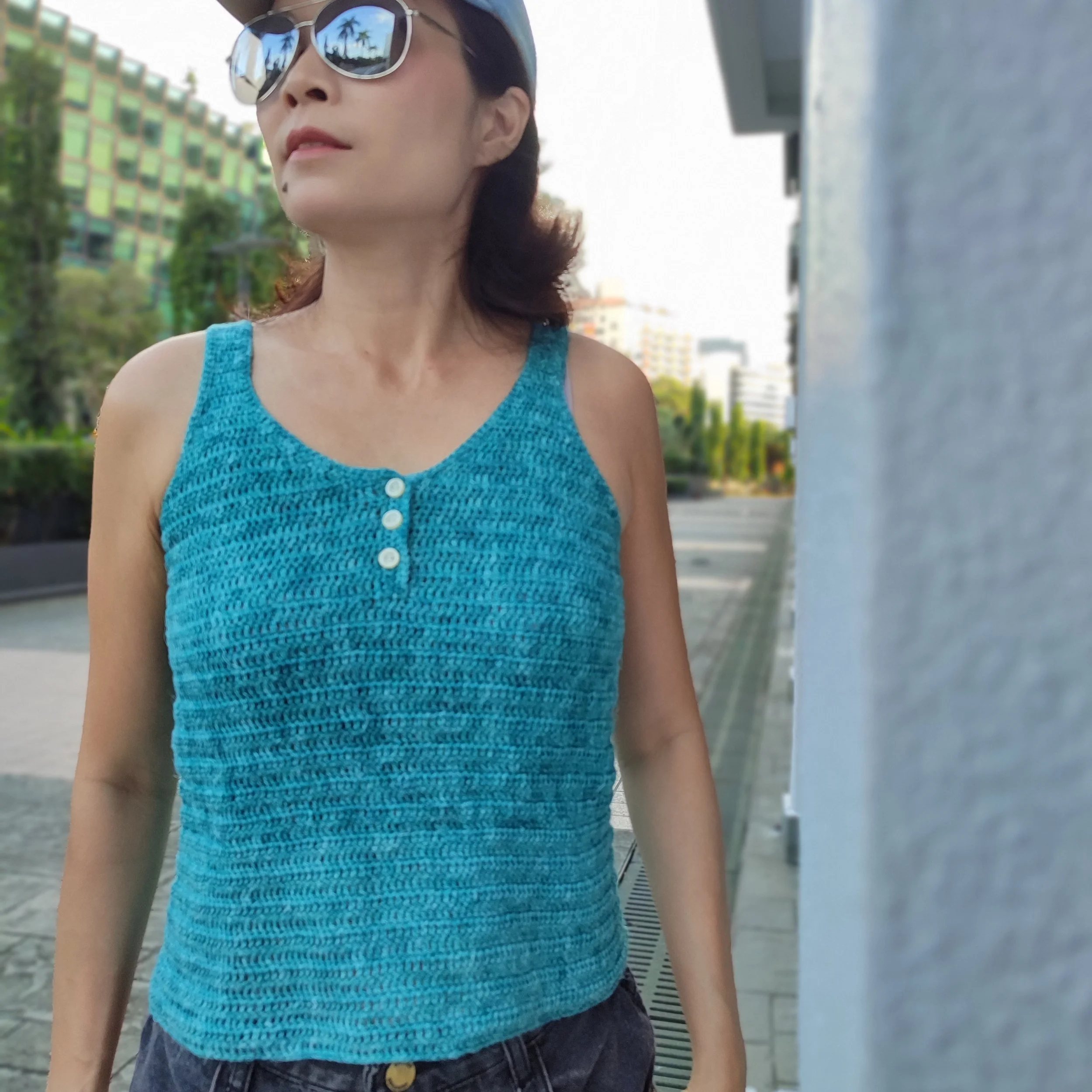 prank project Henley Bouclé Knit Tank prank project Henley Bouclé Knit Tank prank project Henley Bouclé